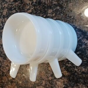 Ovenware J-2639 Set of 4 milk glass bowls. MADE IN USA